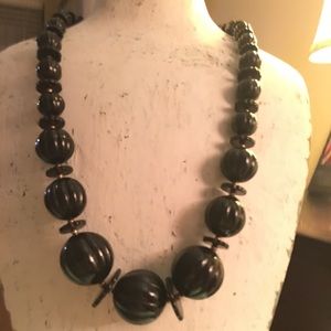 Black Beaded Necklace